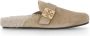 TORY BURCH Beige Sandalen met Metalen Logo Beige Dames - Thumbnail 1