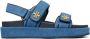 TORY BURCH Blauwe Denim Sandalen met Goudkleurige Hardware Blue Dames - Thumbnail 1