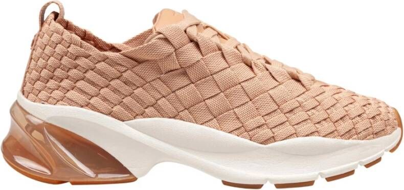 TORY BURCH Blush Geweven Stof Trainer Sneakers Pink Dames