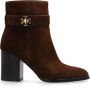 TORY BURCH Booties met logo Brown Dames - Thumbnail 1