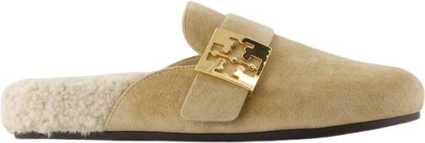 TORY BURCH Bruine Leren Pantoffels Elegante Stijl Brown Dames