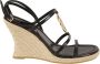 TORY BURCH Capri Miller Espadrille Sleehak Sandalen Black Dames - Thumbnail 1