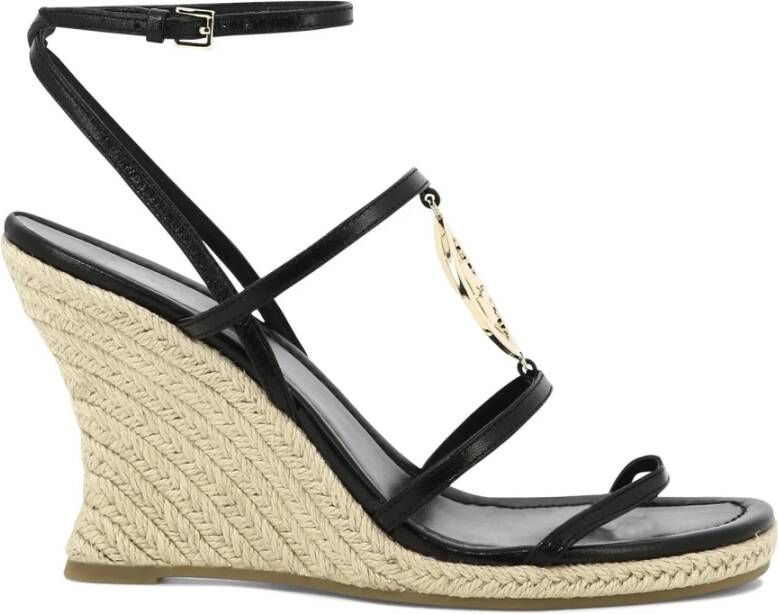 TORY BURCH Capri Miller Leren Sandalen Black Dames