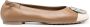 TORY BURCH Claire Ballerina Bruine Leren Platte Schoenen Bruin Dames - Thumbnail 12