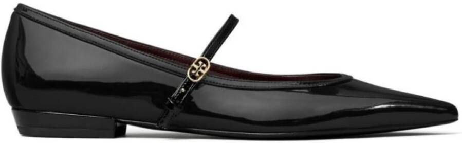 TORY BURCH Dubbele T-gesp Mary Jane Balletschoenen Black Dames