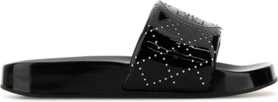 TORY BURCH Dubbele Zwembad Rubberen Slippers Black Dames