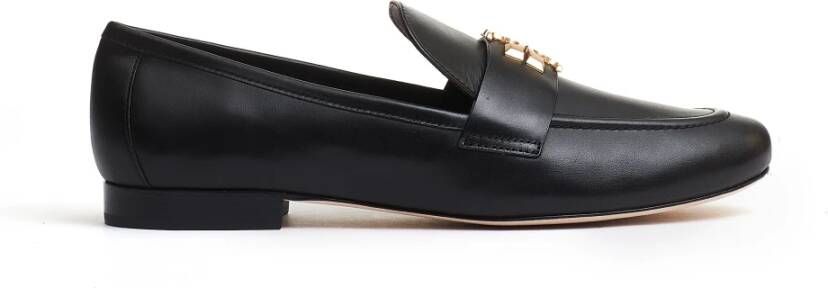 TORY BURCH Eleanor Loafer Zwart Lederen Elegante Schoen Black Dames