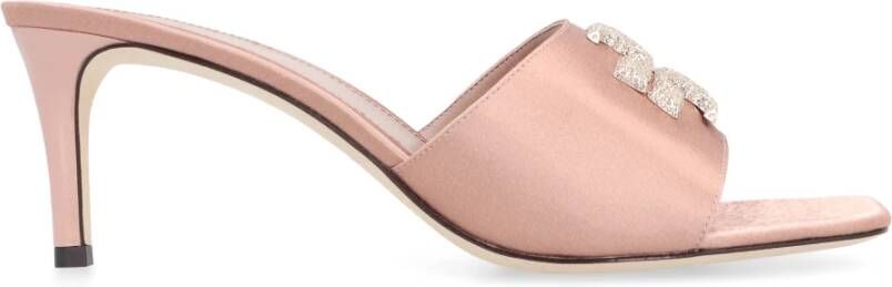 TORY BURCH Eleanor Satijnen Sandalen Pink Dames