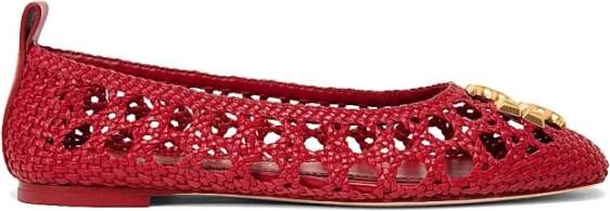 TORY BURCH Elegante Ballet Flats voor Vrouwen Red Dames