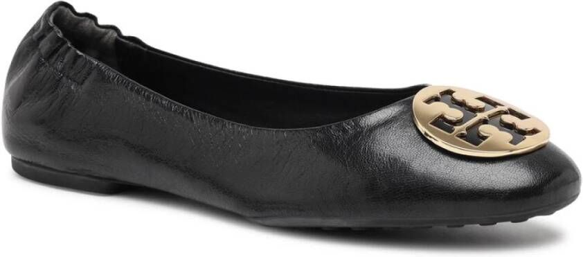 TORY BURCH Claire Ballet Ballerinas in Perfect Black Gold Black Dames