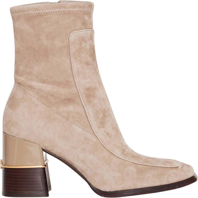 TORY BURCH Enkel laarzen Beige Dames