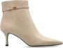 TORY BURCH Enkellaarzen Double T Beige Dames - Thumbnail 1