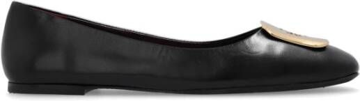 TORY BURCH Georgia leren balletflats Black Dames