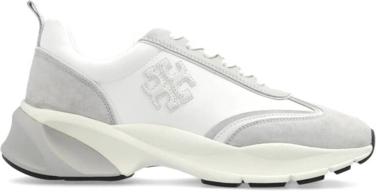 TORY BURCH Witte Sneakers met Kleurblok Ontwerp White Dames