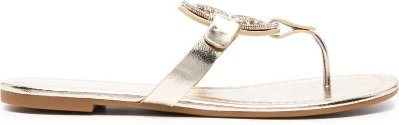 TORY BURCH Gouden Miller Platte Sandalen Yellow Dames