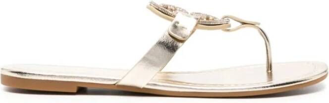 TORY BURCH Gouden Pave Slipper Yellow Dames