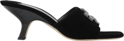 TORY BURCH Zwarte Suède Muiltjes Eleanor Black Dames