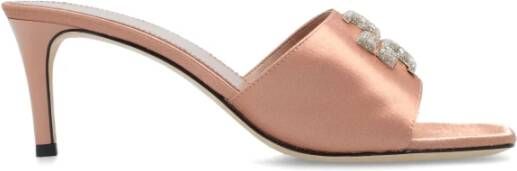 TORY BURCH Eleanor Satijnen Sandalen Pink Dames