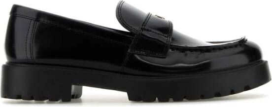 TORY BURCH Klassieke zwarte leren loafers Black Dames