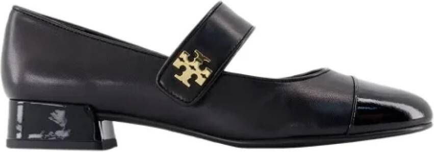 TORY BURCH Leather flats Black Dames