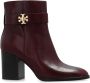 TORY BURCH Boots Burgundy 90Mm Ankle Boots in rood - Thumbnail 1