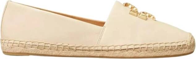 TORY BURCH Leren Espadrilles Eleonor White Dames