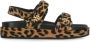 TORY BURCH Leren sandalen met dierenprint Brown Dames - Thumbnail 1