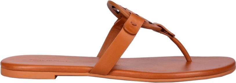 TORY BURCH Leren sandalen voor warm weer Bruin Dames