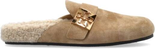 TORY BURCH Leren slides Amalfi Beige Dames