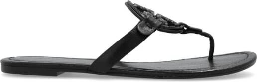 TORY BURCH Leren Slides Black Dames