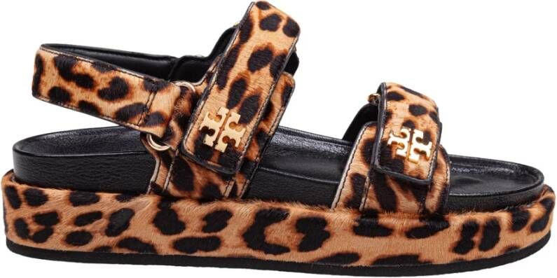 TORY BURCH Luipaardprint Sportieve Sandaal Brown Dames