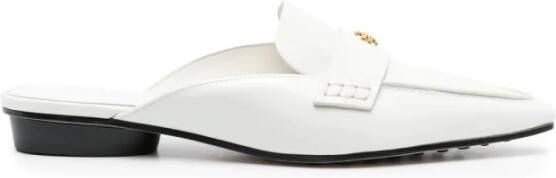 TORY BURCH Puntige Ballet Loafer Mule met Parel White Dames