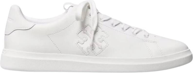 TORY BURCH Retro-geïnspireerde witte tennisschoenen White Dames