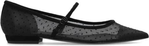 TORY BURCH Loafers Double T Buckle Mary Jane Ballerinas Synthetic in zwart