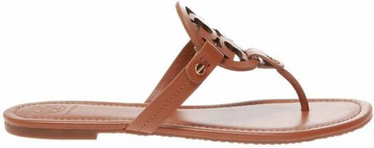 Tory Burch Miller sandalen met logo Bruin