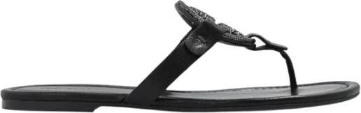 TORY BURCH Zwarte Leren Miller Slides Black Dames - Foto 3