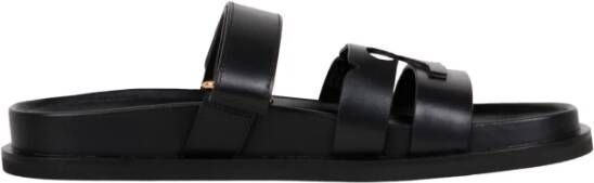 TORY BURCH Sporty Ines Leren Sandaal Slider Black Dames