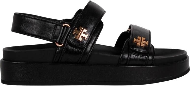 TORY BURCH Sporty Kira Sandaal met Klittenbandsluiting Black Dames