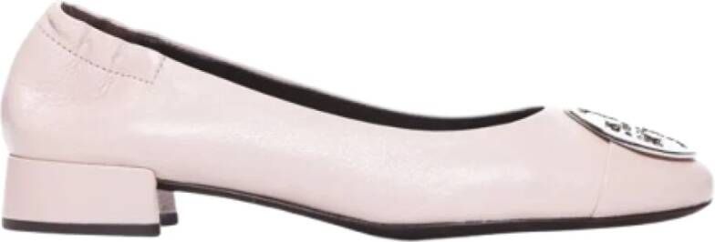 TORY BURCH Stijlvolle Balletflats met Dubbel-T Logo Pink Dames