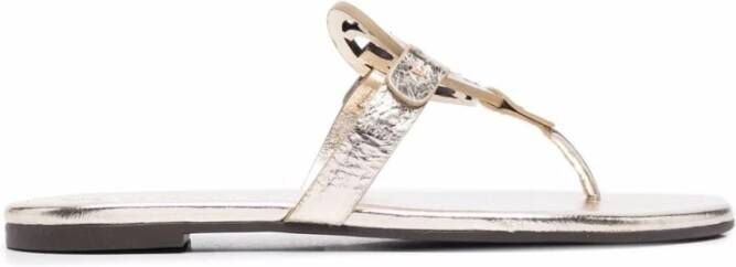 TORY BURCH Stijlvolle Flip Flops en Sliders Yellow Dames