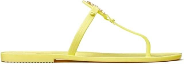 TORY BURCH Stijlvolle Slippers voor Dagelijks Comfort Yellow Dames