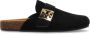 TORY BURCH Zwarte platte loafers met logodetail Black Dames - Thumbnail 1