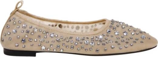 TORY BURCH Ballerina's met glinsterende kristallen Beige Dames