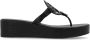 TORY BURCH Zwarte Leren Double T Sandalen Black Dames - Thumbnail 1