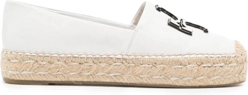 TORY BURCH Witte Elegante Espadrille Flats White Dames