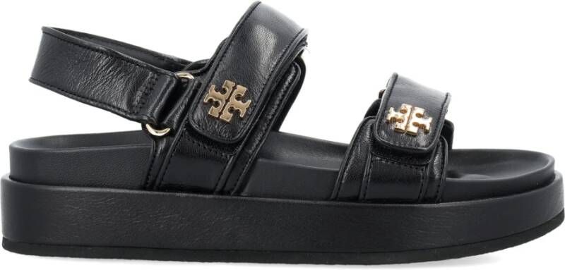 TORY BURCH Zwarte Gesloten Platte Sandalen Kira Black Dames