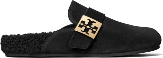 TORY BURCH Zwarte Instap Sandalen met Logodetail Black Dames