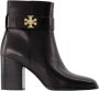 TORY BURCH Zwarte Leren Enkellaarzen Puntige Neus Black Dames - Thumbnail 7