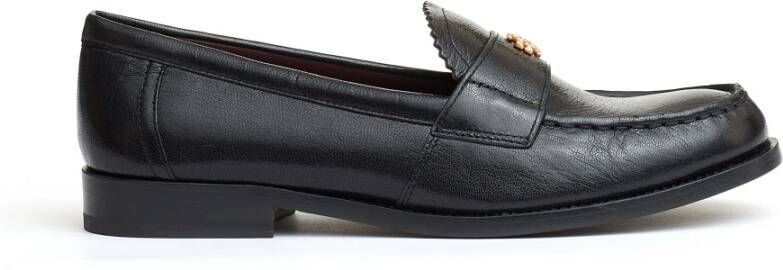 TORY BURCH Zwarte leren Loafer schoenen Black Dames