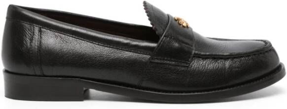 TORY BURCH Zwarte leren loafers Black Dames